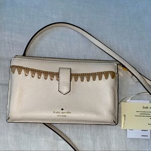 Cream colored & tan accents,Kate Spade crossbody